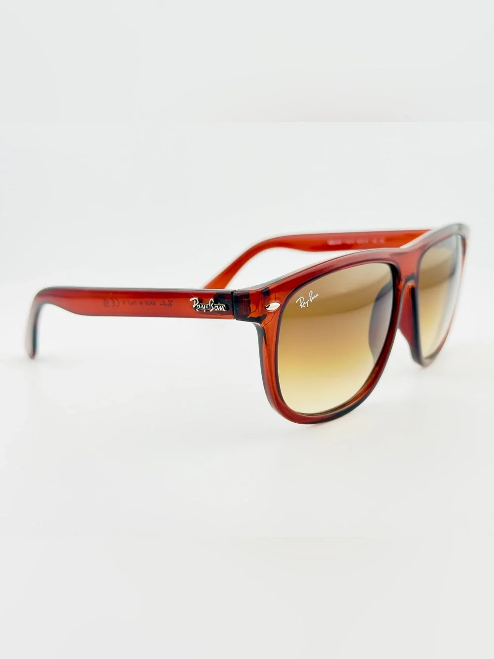 Ray-Ban Boyfriend Sunglasses RB4147 Oversized 65mm Brown Frame Gradient Lenses